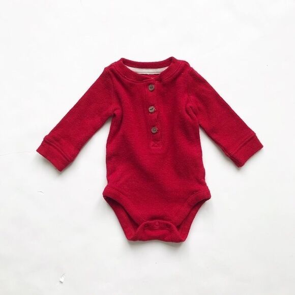 Gymboree ribbed Henley diaper shirt GUC newborn - Picture 1 of 4